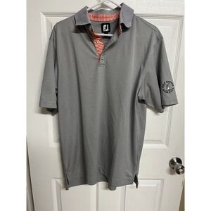 FJ Men's Gray Gulf Shores Golf Club Polo Shirt Size M